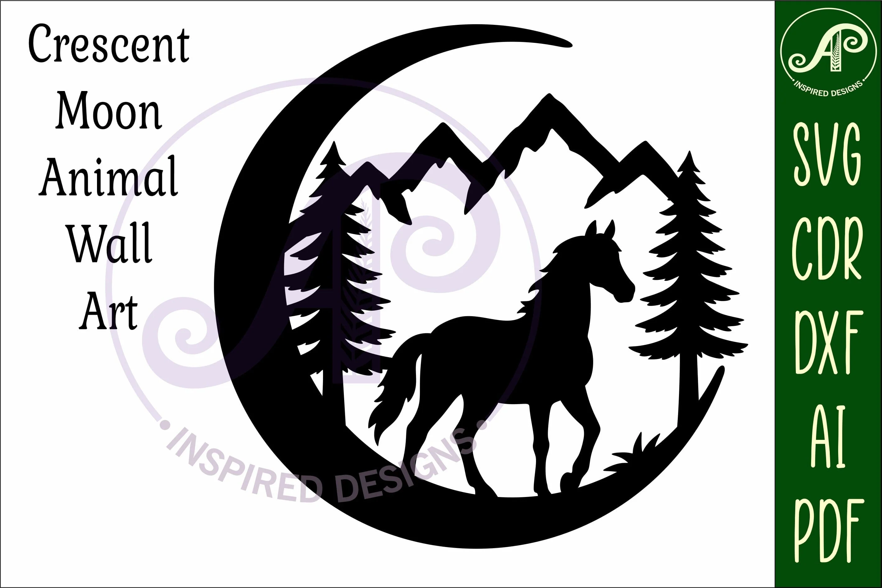 Crescent Moon Horse animal wall sign - Image 5