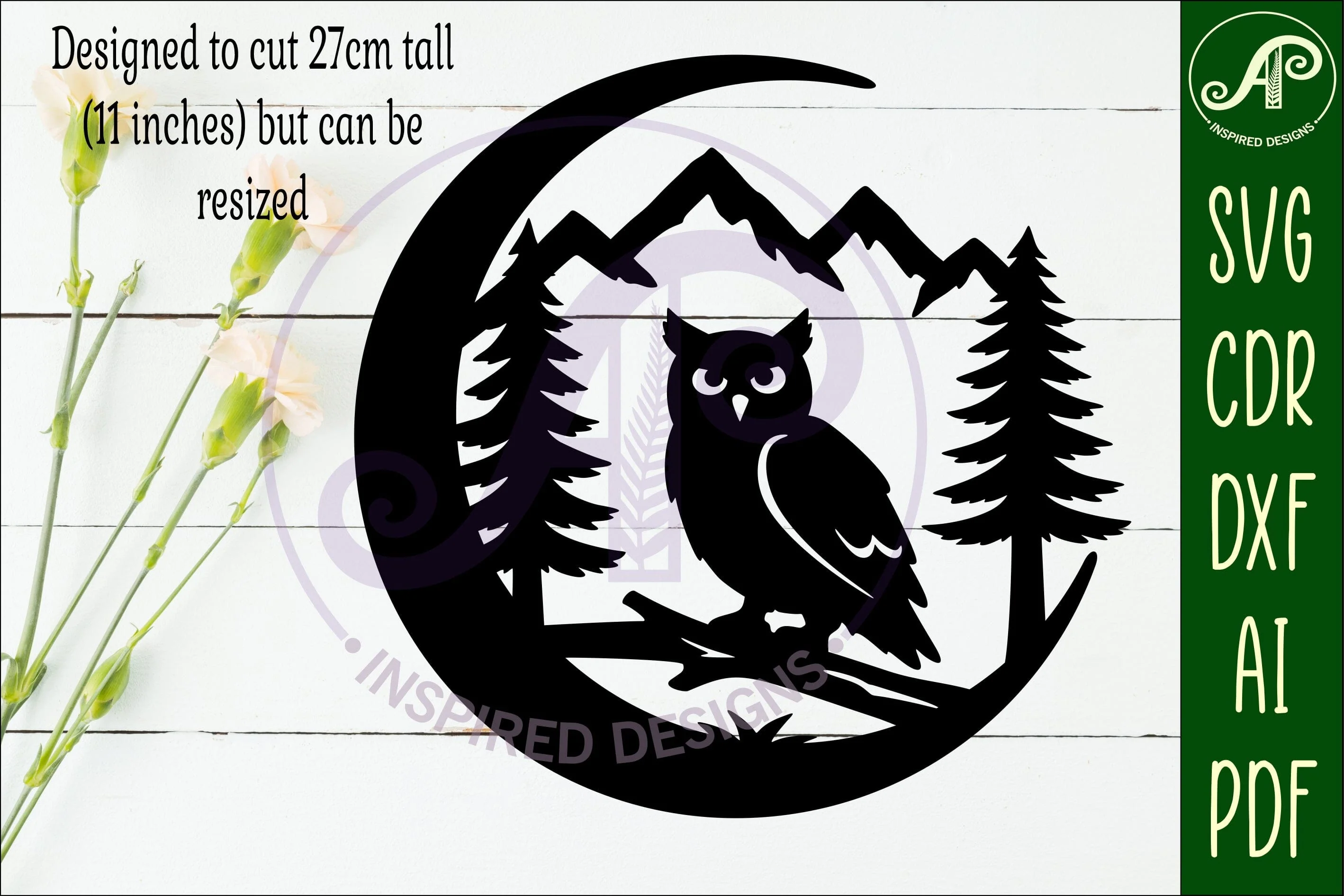 Crescent Moon Owl animal wall sign - Image 2