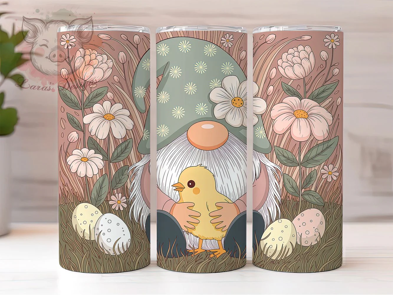 Cute Easter Chick Gnome Tumbler, Cute Gnome Tumbler, Stylish 20oz Wrap, Sublimation Design, Trendy Gift Idea, Holiday Gnome Wrap, Festive Easter Chick Tumbler