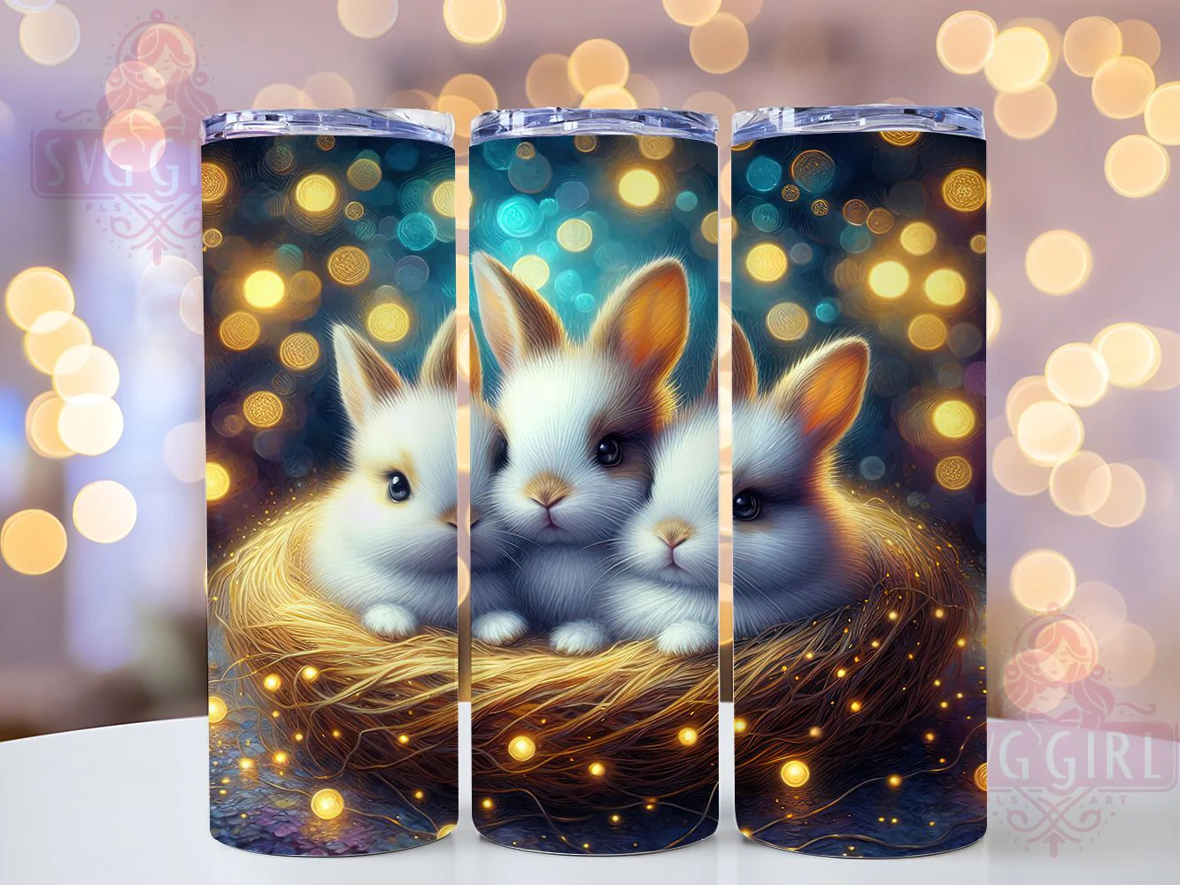 Cute Festive Easter Bunny Tumbler, Easter Bunny Tumbler, Stylish 20oz Wrap, Sublimation Design, Trendy Gift Idea, Festive Bunny Wrap, Holiday Easter Tumbler