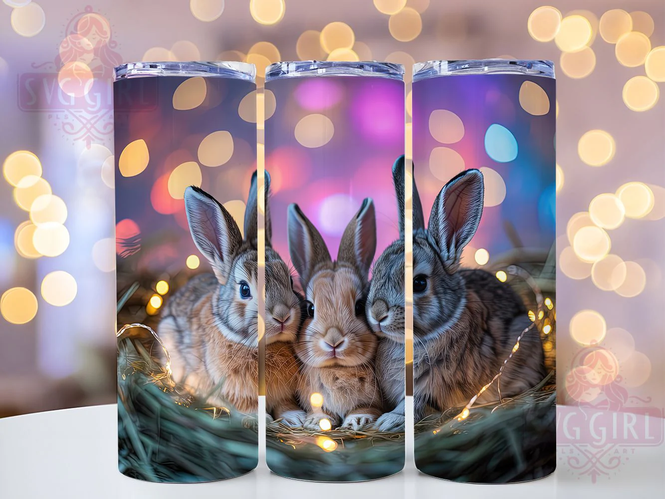 Cute Festive Easter Bunny Tumbler, Easter Bunny Tumbler, Stylish 20oz Wrap, Sublimation Design, Trendy Gift Idea, Festive Bunny Wrap, Holiday Easter Tumbler