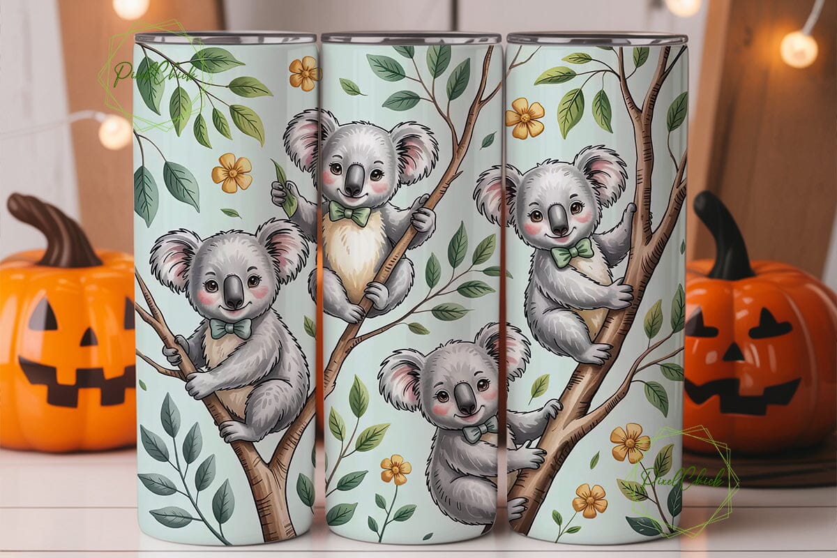 Cute Koala Tumbler Wrap - Image 2