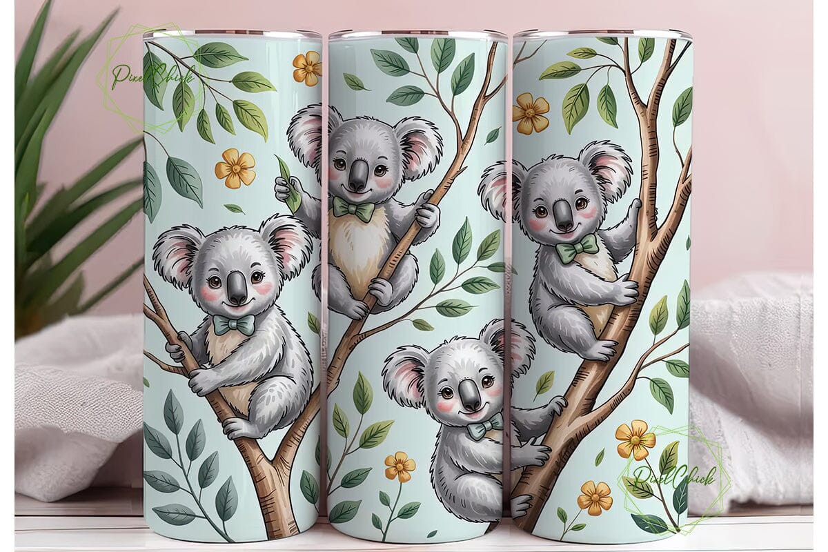 Cute Koala Tumbler Wrap - Image 3