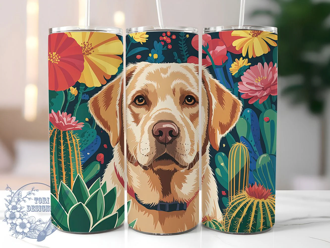 Cute Labrador Retriever Tumbler, Retriever Dog Tumbler, Cute Lab Wrap, Pet Lover Wrap, Whimsical Dog Wrap, Sublimation Design, Trendy Gift Idea
