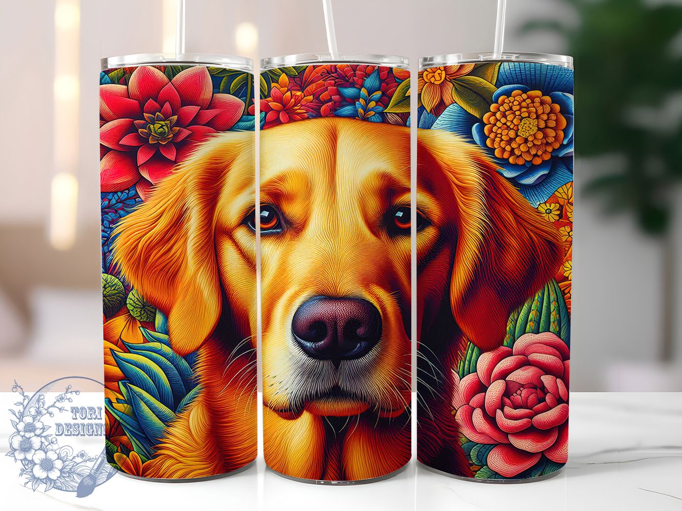 Cute Labrador Retriever Tumbler, Retriever Dog Tumbler, Cute Lab Wrap, Pet Lover Wrap, Whimsical Dog Wrap, Sublimation Design, Trendy Gift Idea