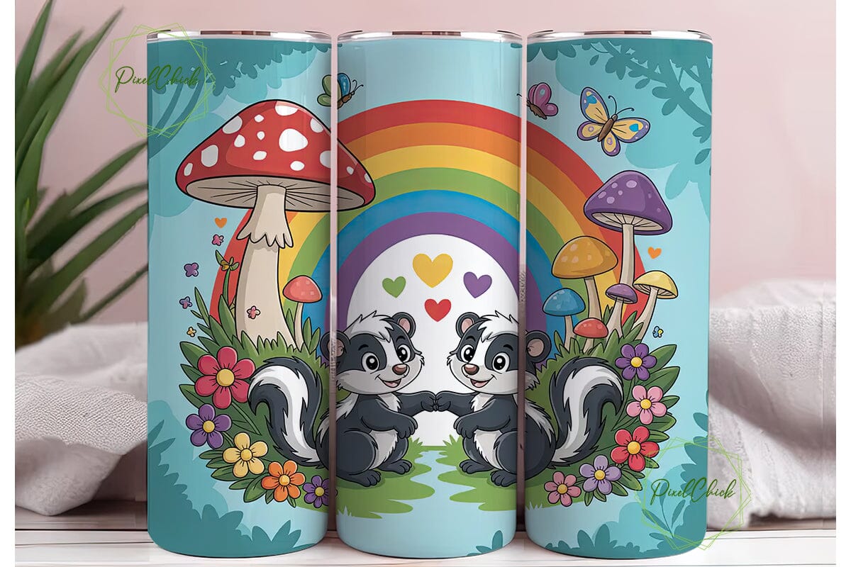 Cute Skunks Tumbler Wrap - Image 3