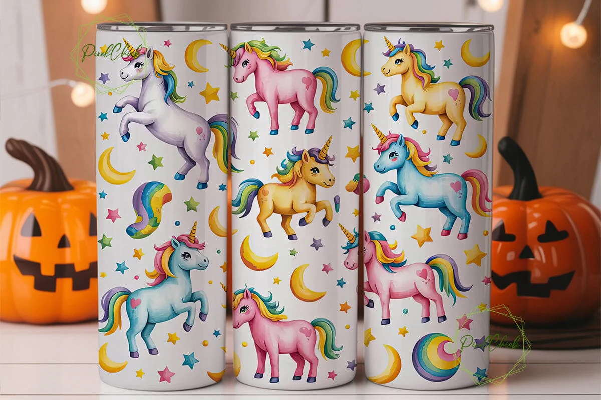 Cute Unicorn Tumbler Wrap - Image 2