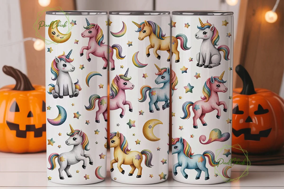 Cute Unicorn Tumbler Wrap - Image 2