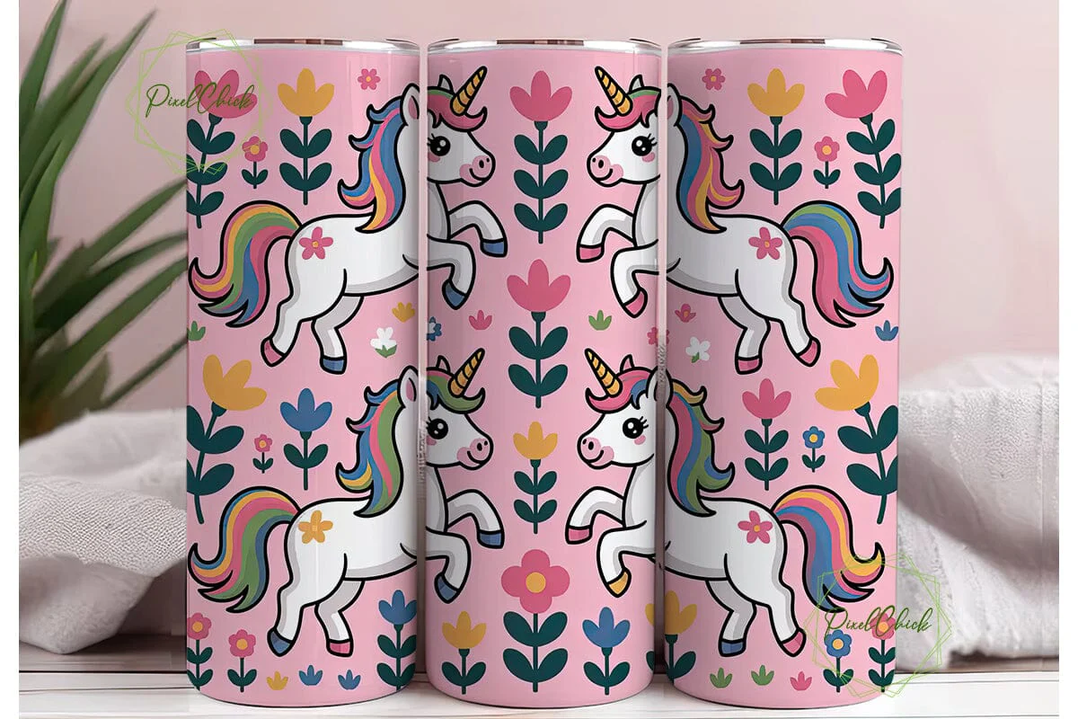 Cute Unicorn Tumbler Wrap - Image 3