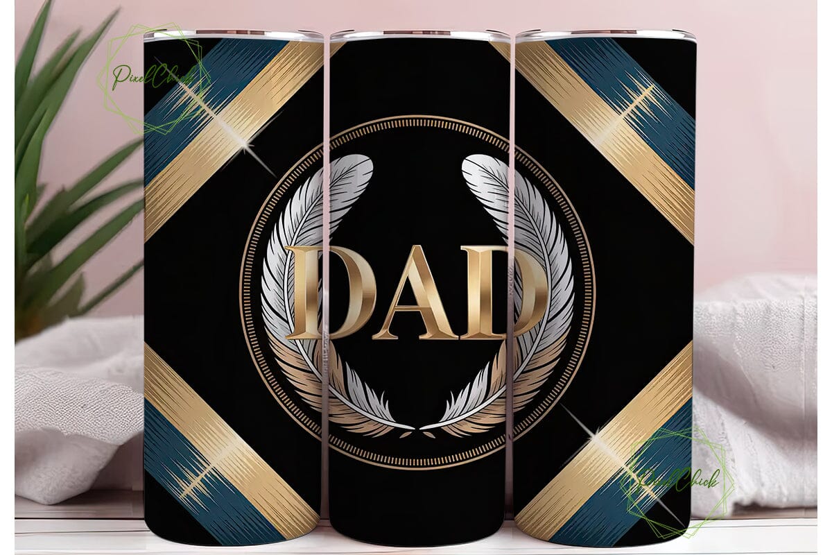 Dad Feathers Tumbler Wrap 20oz - Image 3