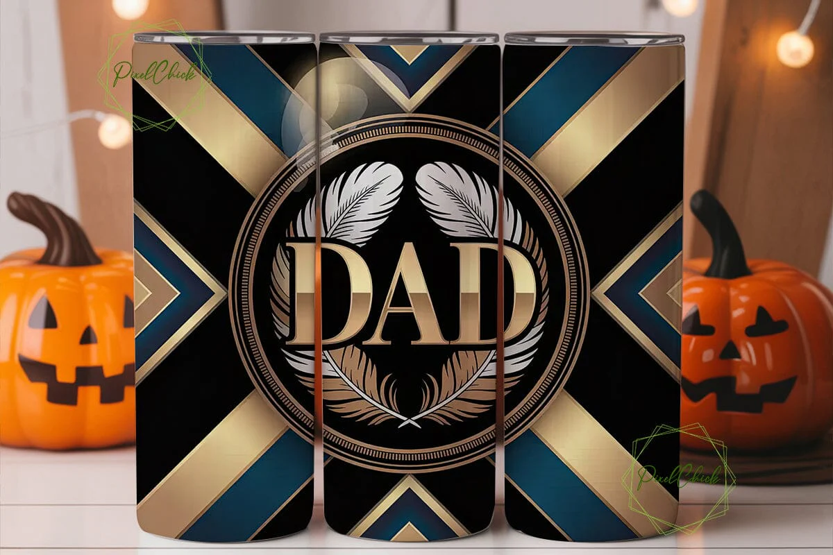 Dad Feathers Tumbler Wrap 20oz - Image 2