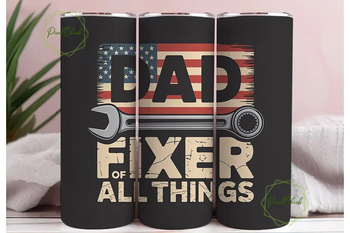 Dad Fixer Of All Things 20oz Tumbler - Image 3
