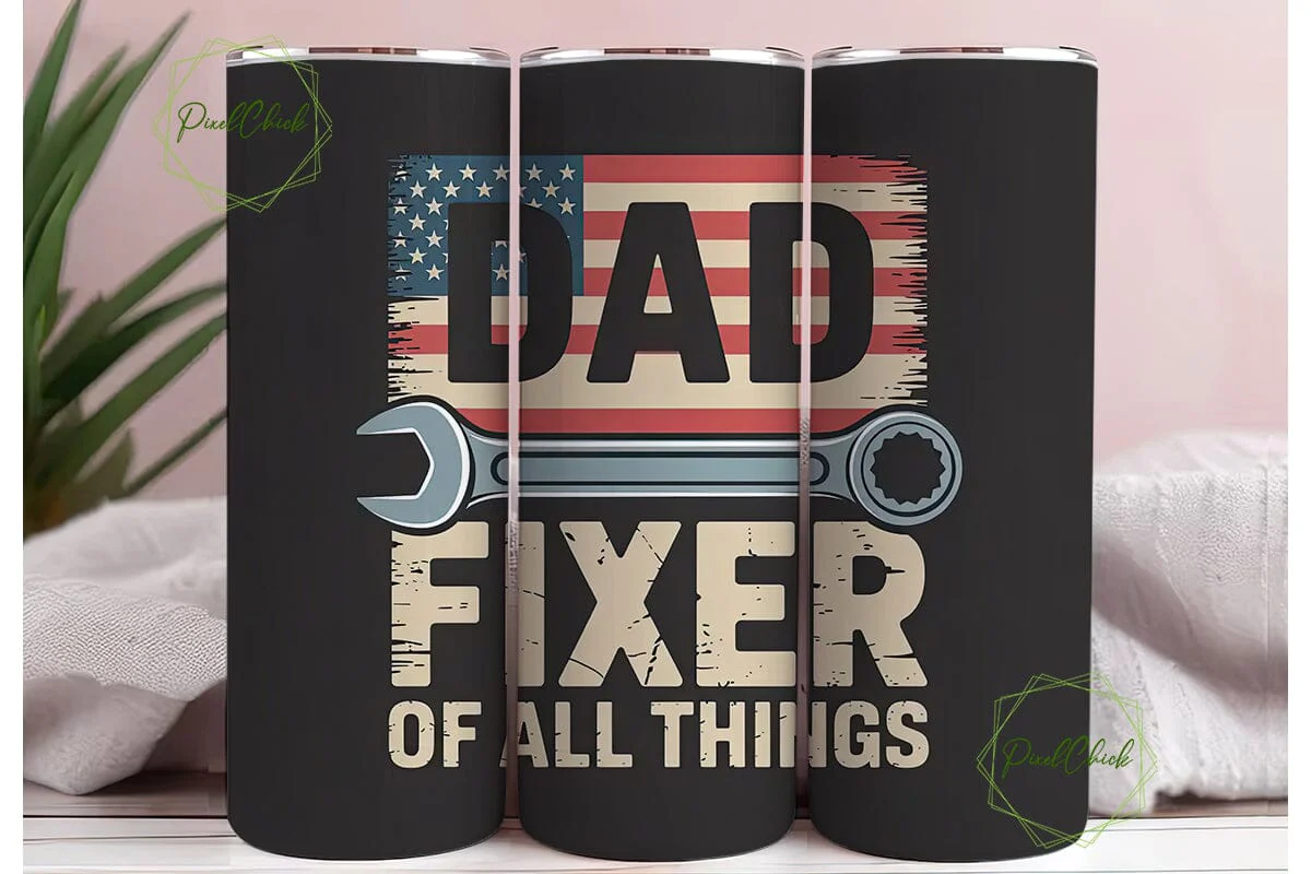 Dad Fixer Of All Things 20oz Tumbler - Image 3