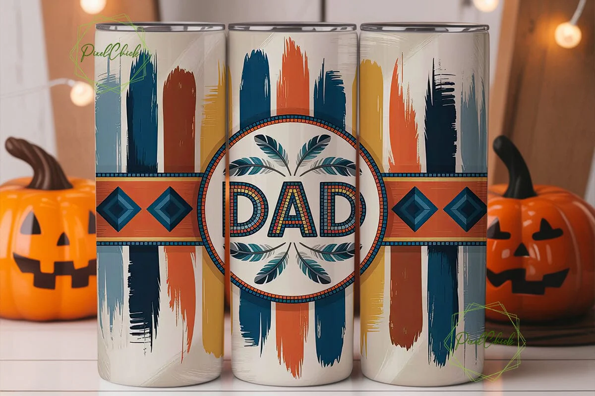 Dad Medallion 20oz Tumbler Wrap - Image 2