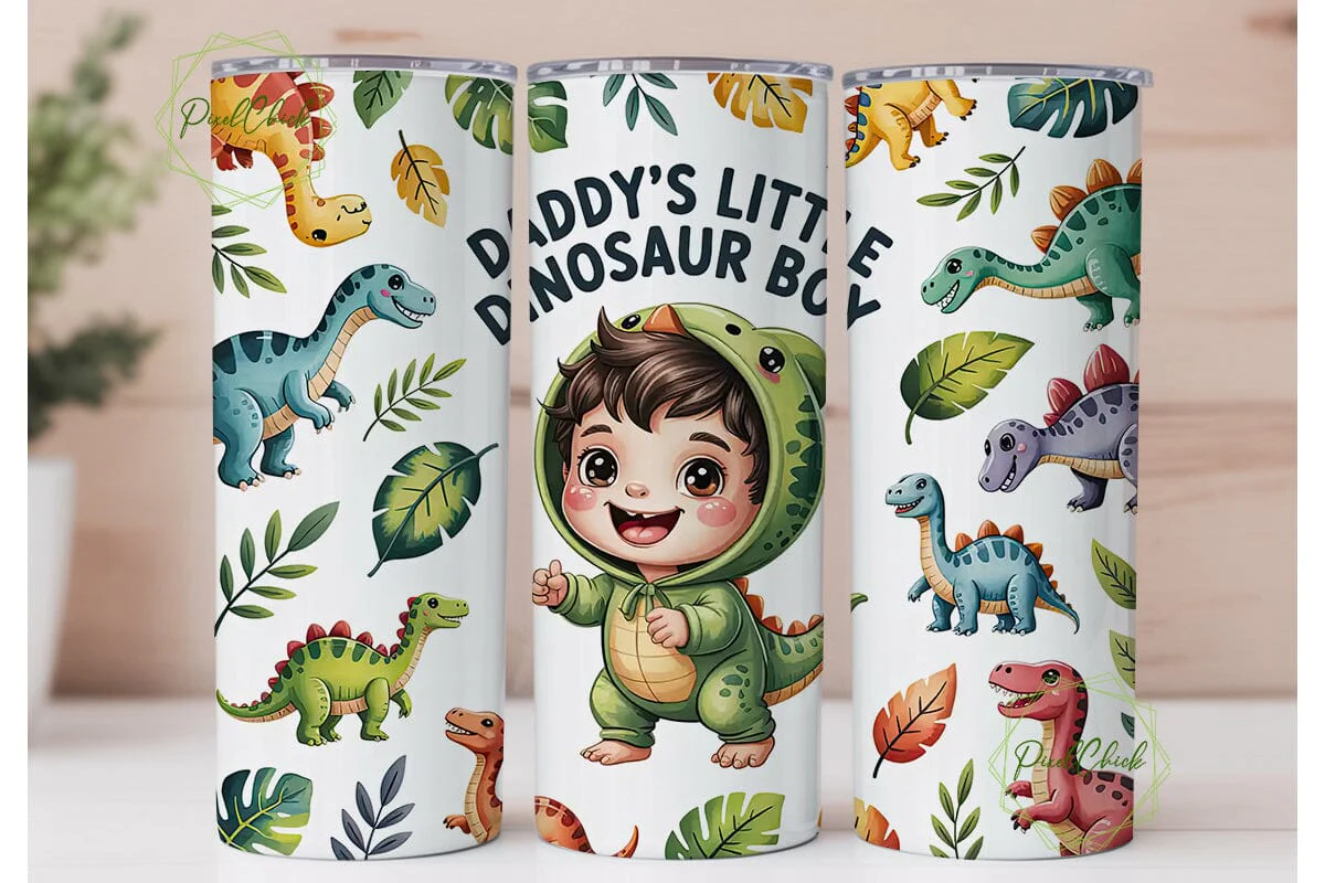 Daddy's Little Dino 20oz Tumbler Wrap