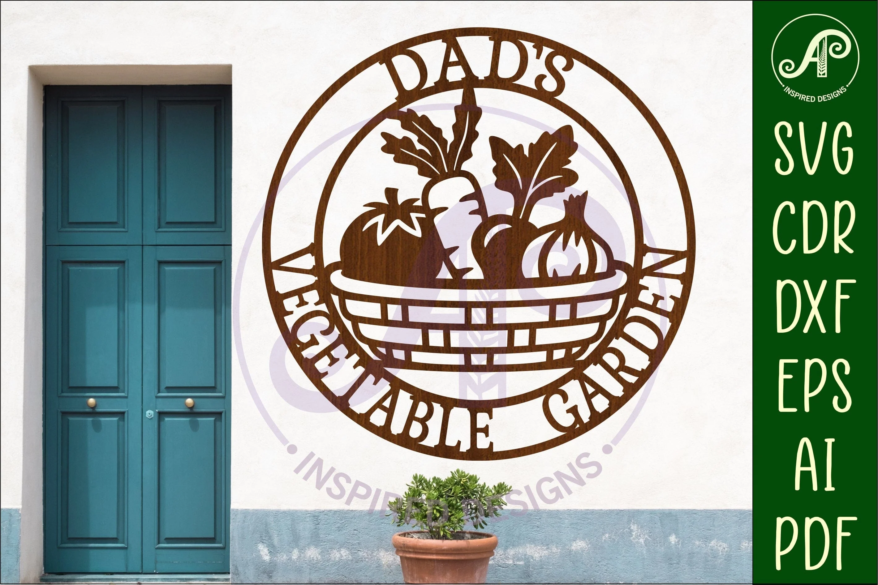 Dad's Vegetable Garden Sign SVG, Laser Cut Vegetable