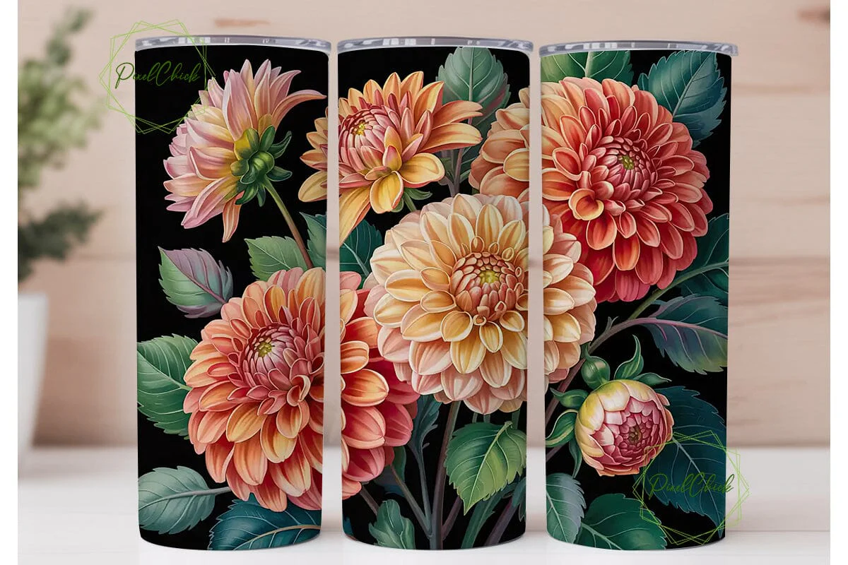 Dahlia & Eucalyptus 20oz Tumbler Wrap