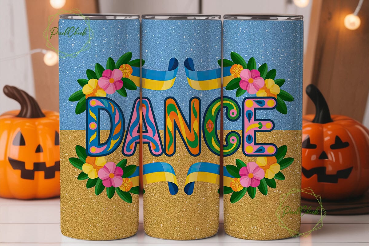Dance Floral Ukrainian 20oz Tumbler Wrap - Image 2