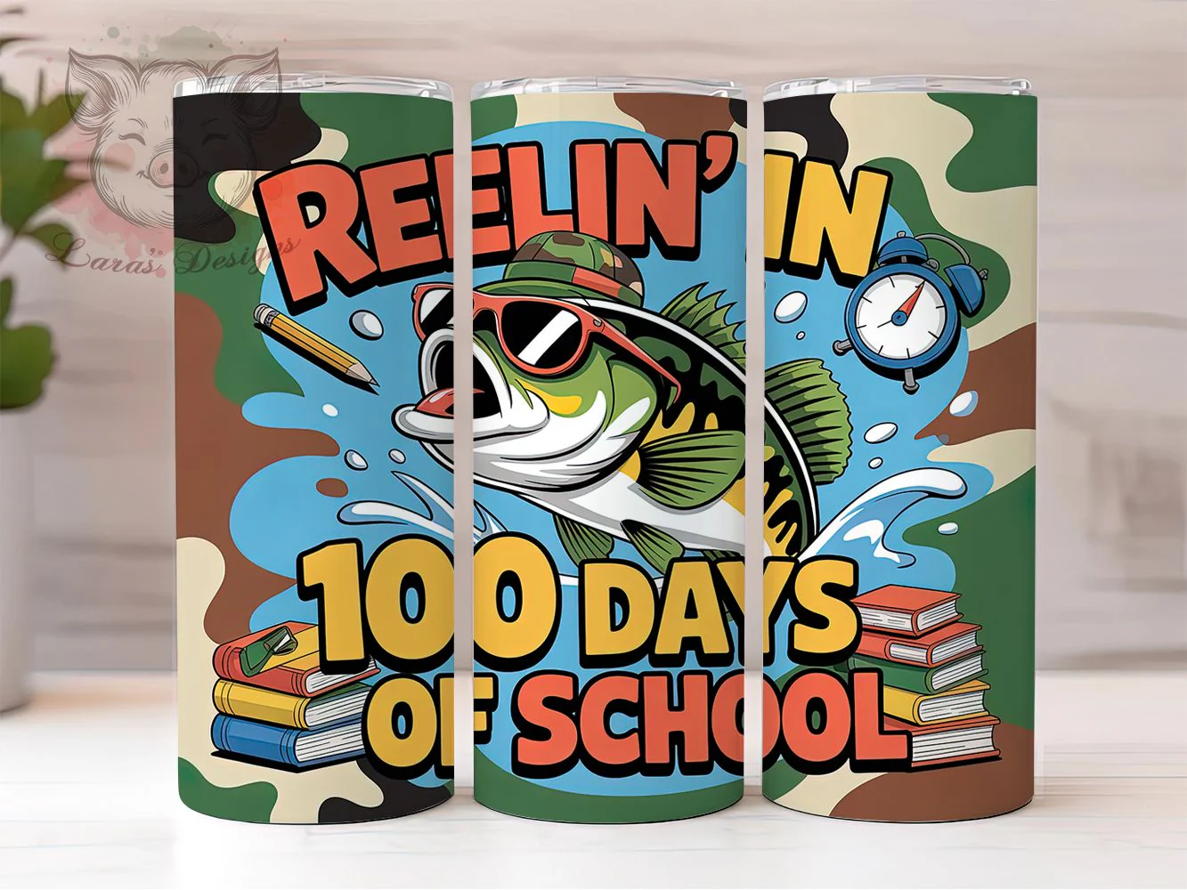 Days Fishing School Tumbler, School Celebration, Fishing Theme, Classroom Fun, Teacher Humor, 20Oz Tumbler, Sublimation Wrap