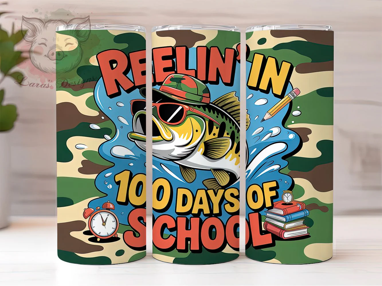 Days Fishing School Tumbler, School Celebration, Fishing Theme, Classroom Fun, Teacher Humor, 20Oz Tumbler, Sublimation Wrap