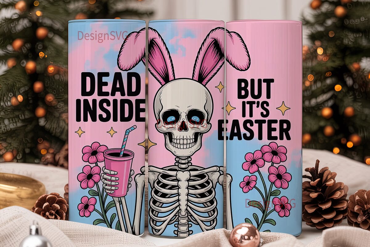 Dead Inside Easter Tumbler Wrap - Image 2