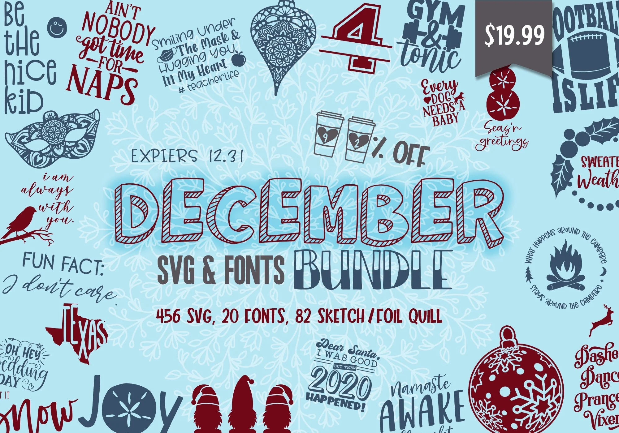December SVG & Fonts Bundle