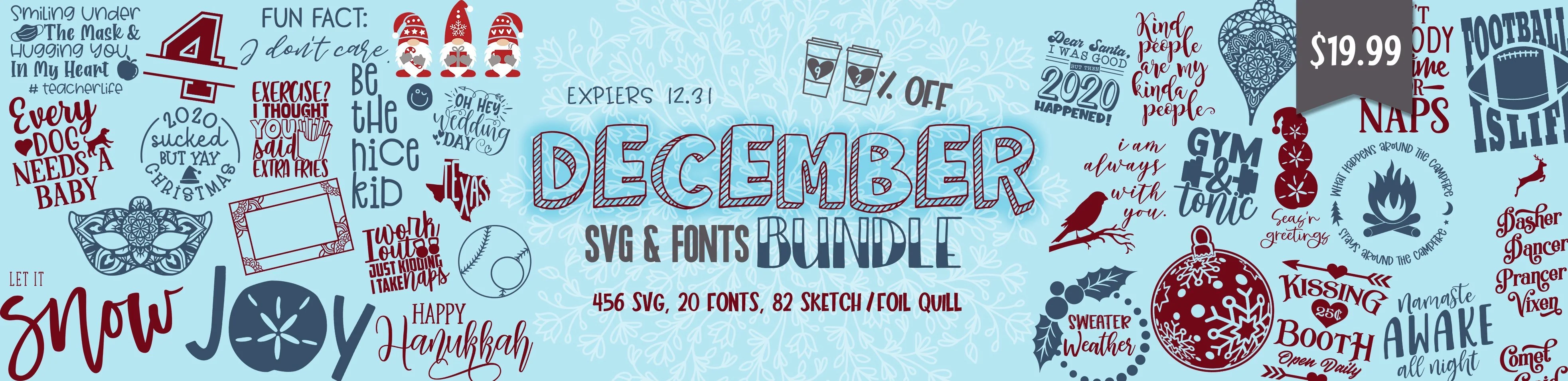 December SVG & Fonts Bundle - Image 2