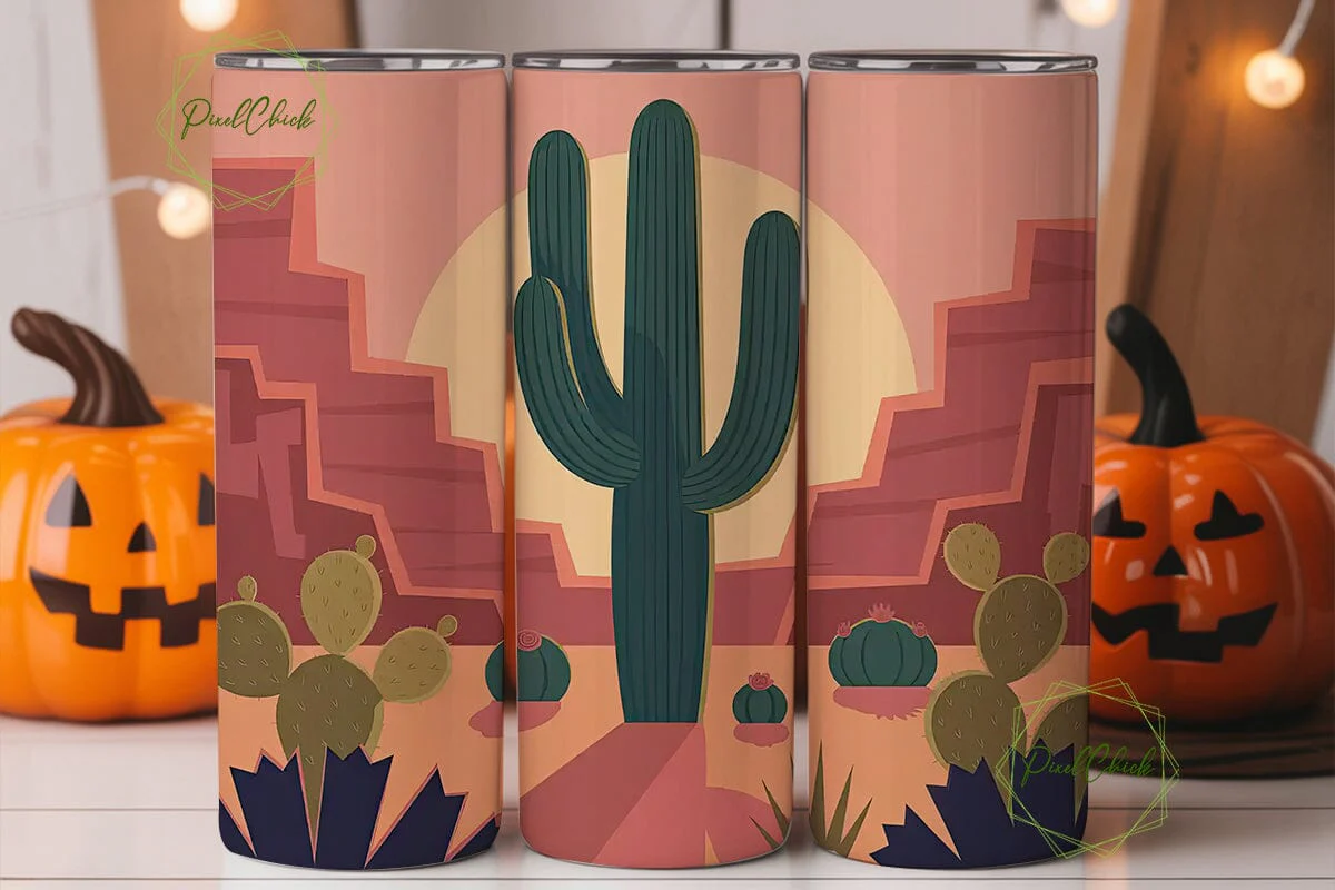 Desert Sunset 20oz Tumbler Wrap - Image 2