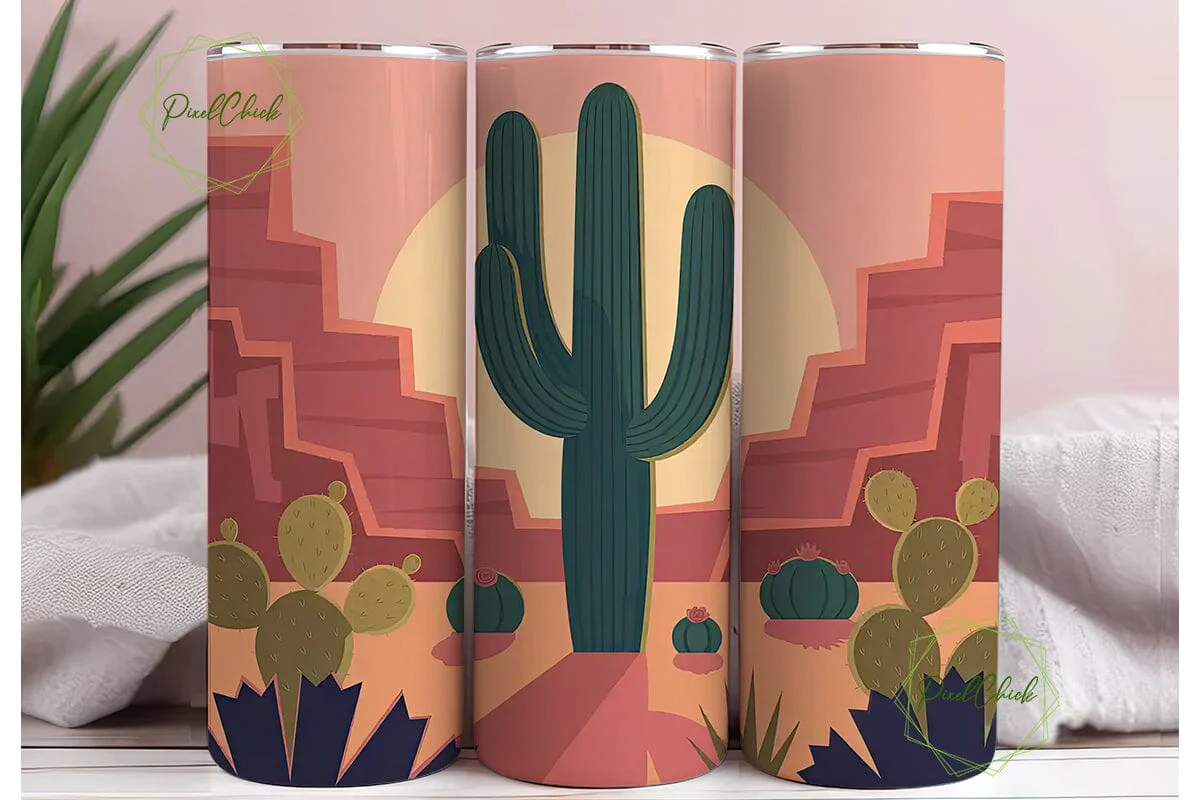 Desert Sunset 20oz Tumbler Wrap - Image 3