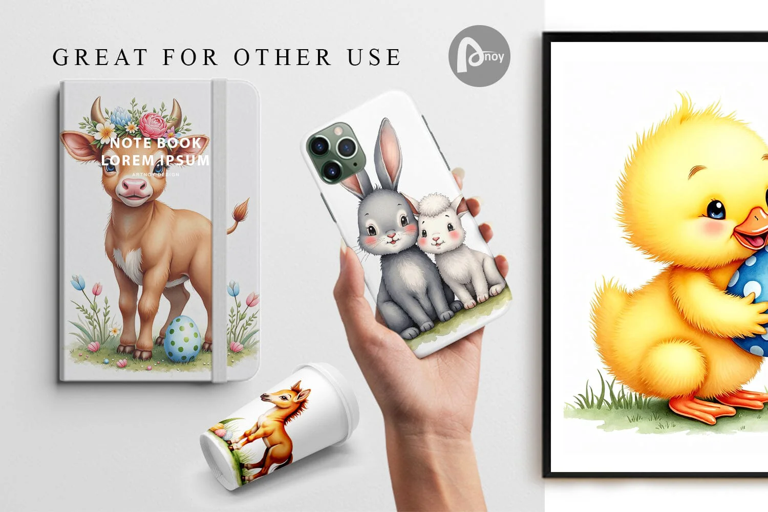 Digital Paper Farmhouse Baby Animals - Image 3