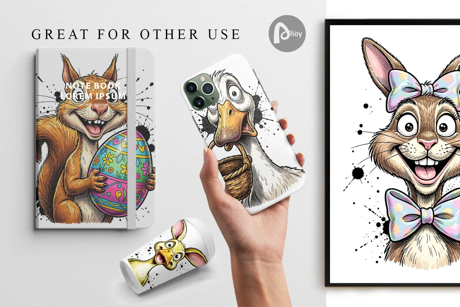 Digital Paper Zany Easter Animal - Image 3