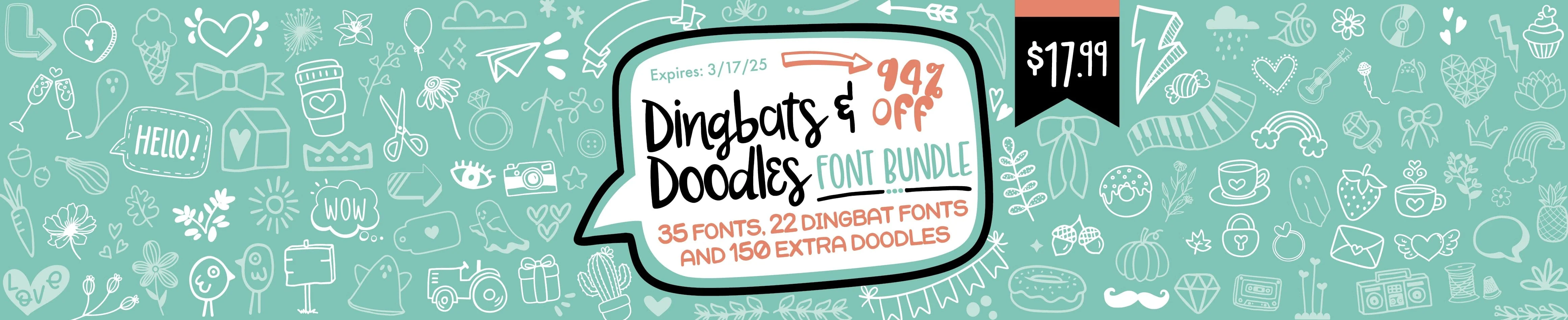 Dingbats and Doodles Font Bundle - Image 2
