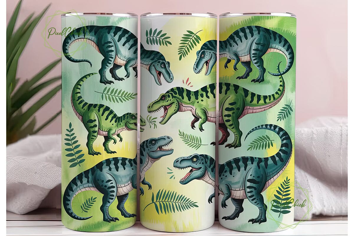 Dinosaur Tumbler Wrap PNG - Image 3