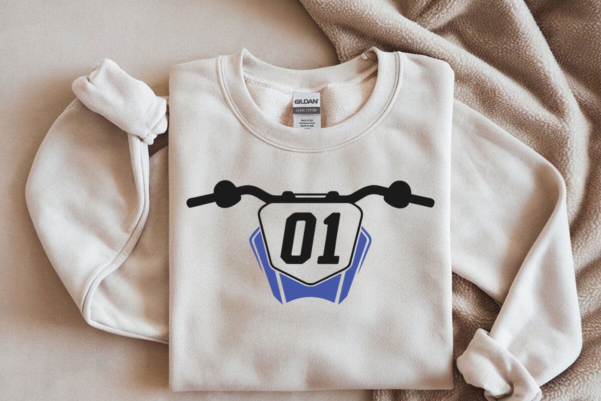 Dirt Bike Plate Number svg With Plate Numbers Clipart Motocross iron on print