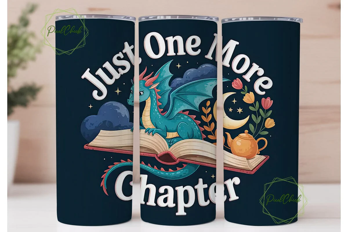 Dragon Reader 20oz Tumbler Design
