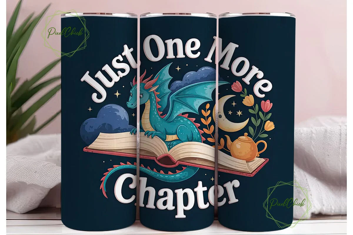 Dragon Reader 20oz Tumbler Design - Image 3
