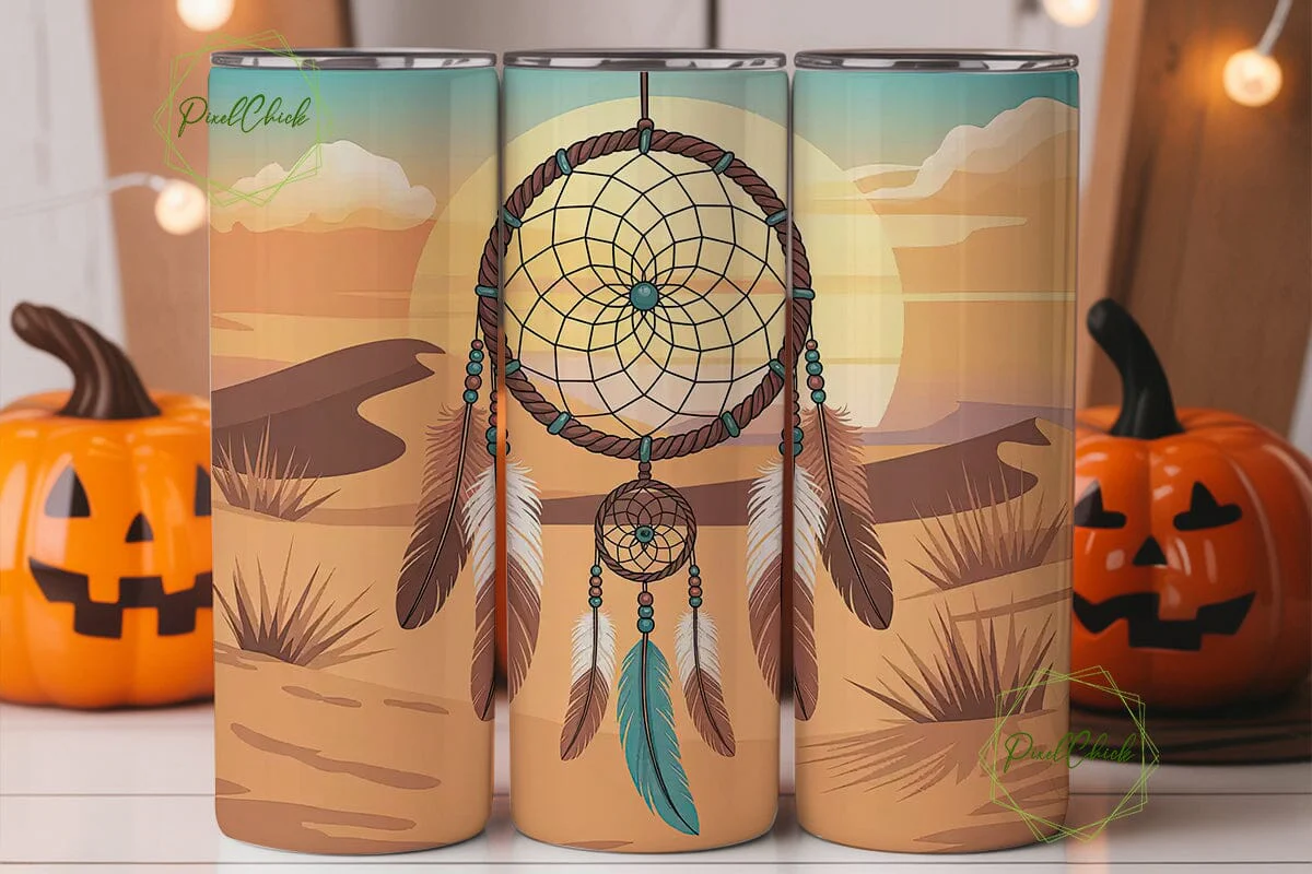 Dreamcatcher Desert Sunset 20oz Tumbler - Image 2