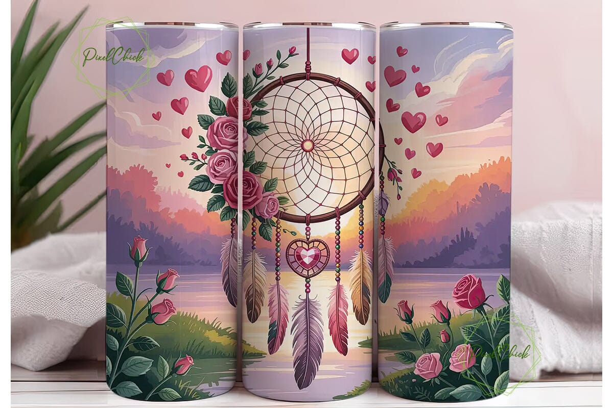 Dreamcatcher Sunset Roses 20oz Tumbler - Image 3