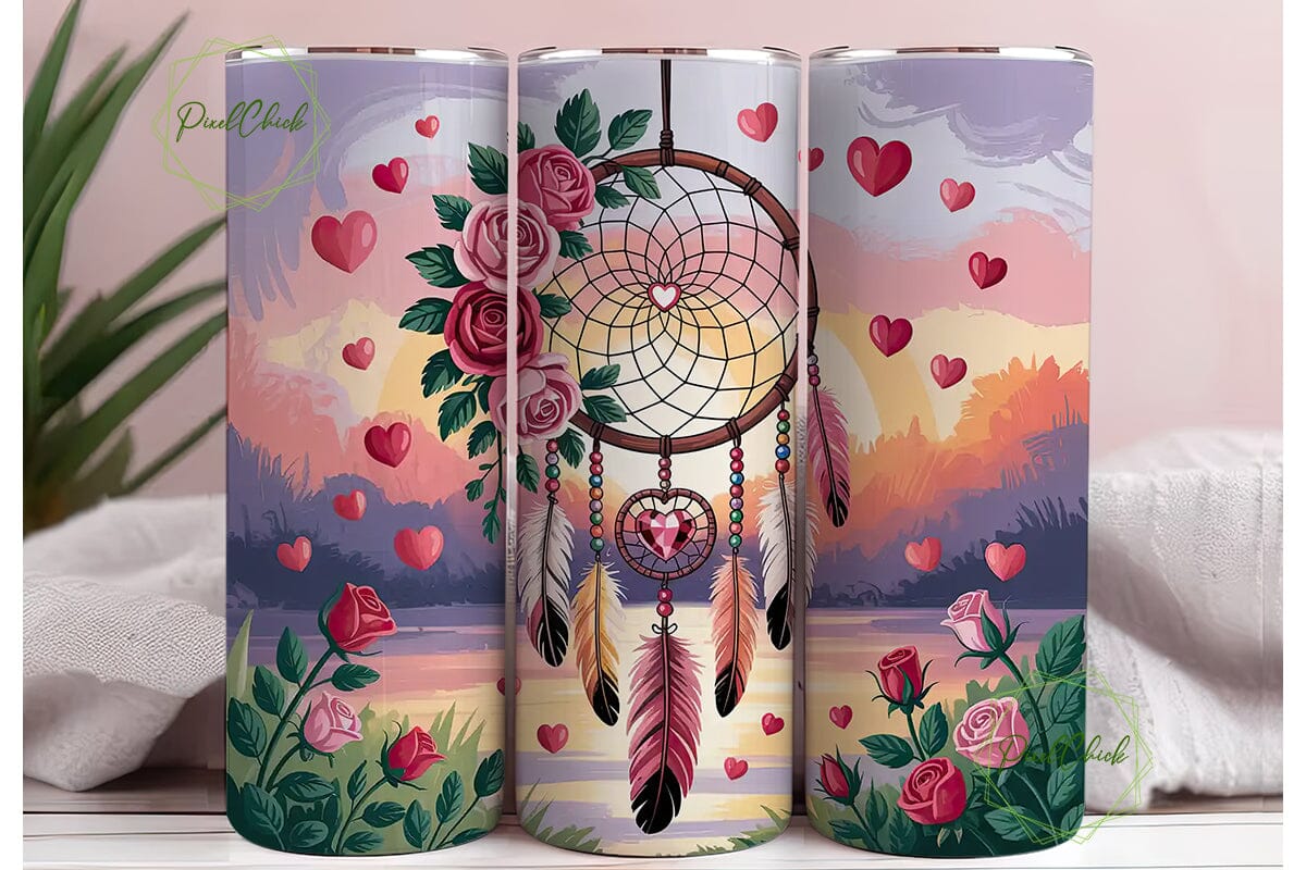 Dreamcatcher Sunset Roses 20oz Tumbler - Image 3