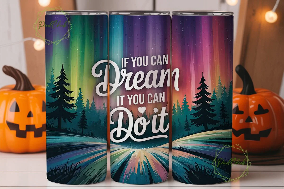 Dreamy Aurora 20oz Tumbler Wrap - Image 2