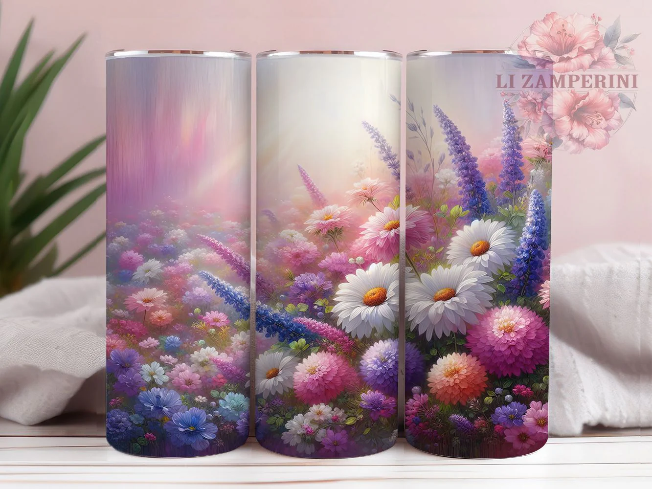 Dreamy Pink Floral Tumbler, Dreamy Pastel Tumbler, Stylish 20oz Wrap, Sublimation Design, Trendy Gift Idea, Pastel Garden Wrap, Botanical Floral Tumbler