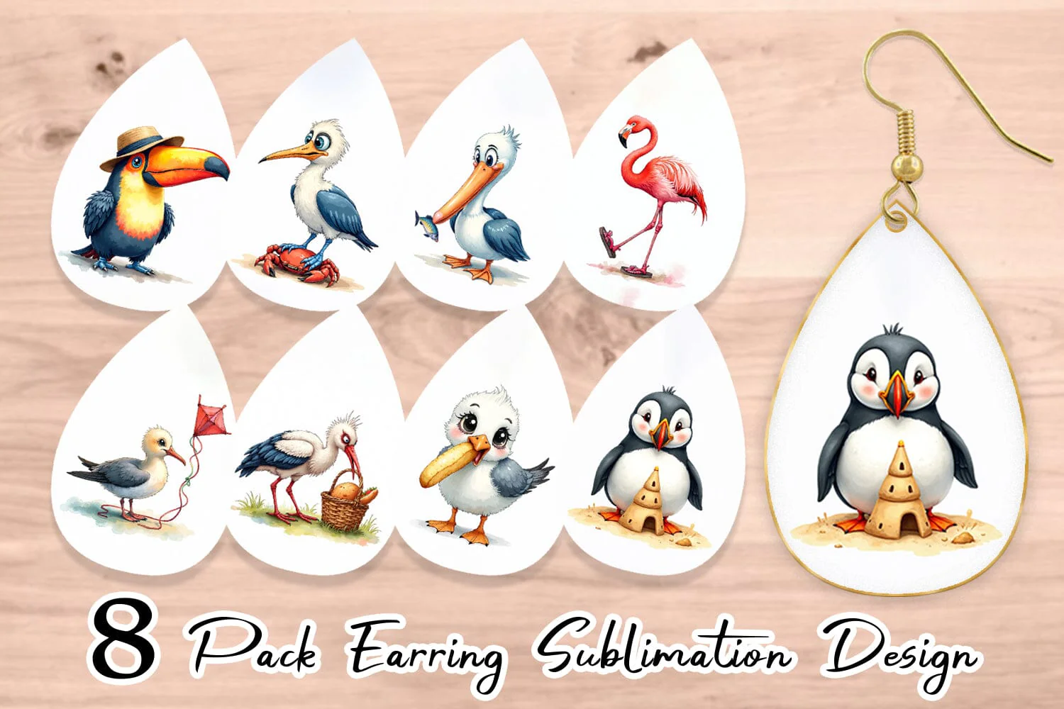 Earring Derpy Beach Birds