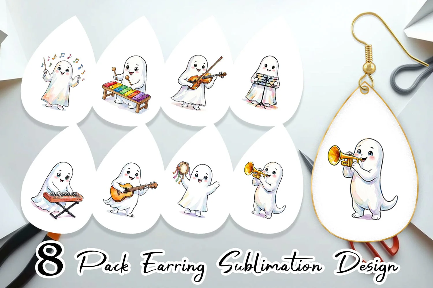 Earring Melodic Music Teacher Ghost