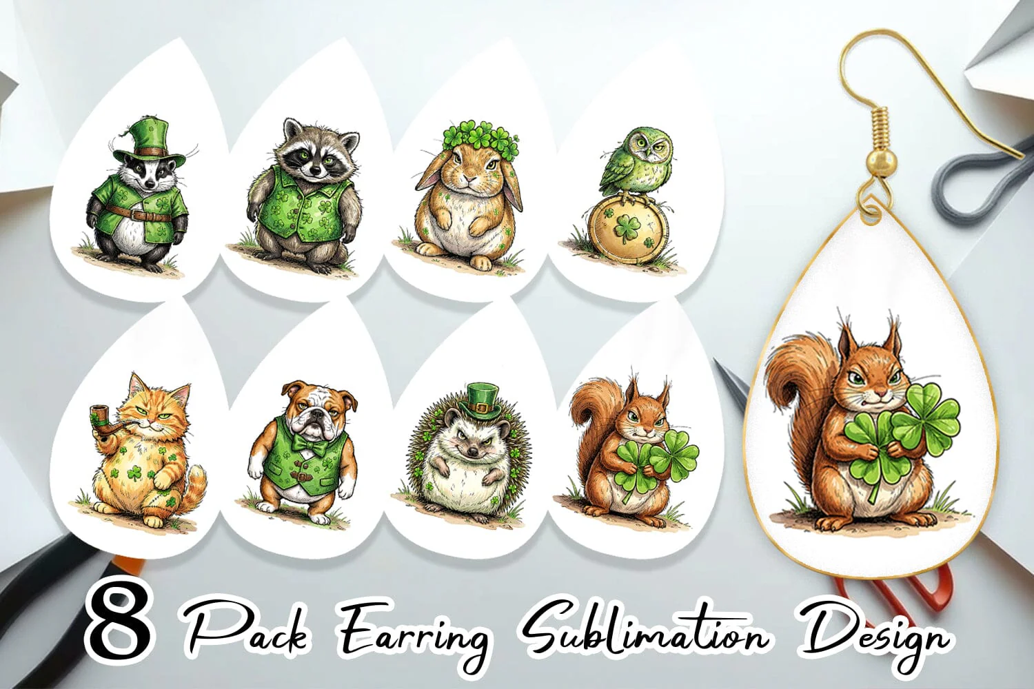 Earring St Paddys Animal Friends