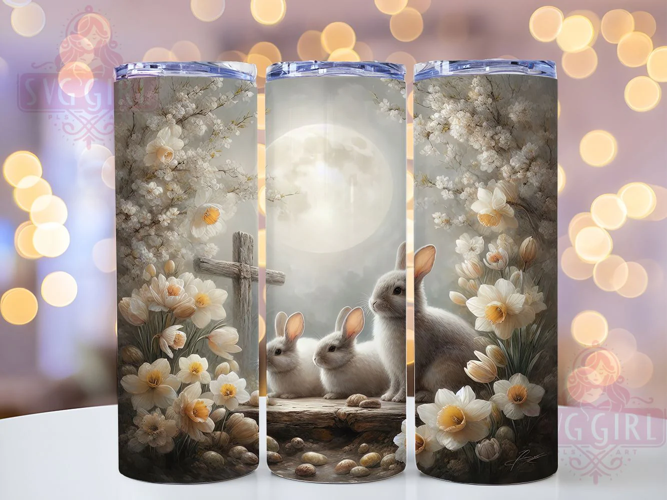 Easter Bunny Family Tumbler, Easter Bunny Tumbler, Cute Bunny Wrap, Festive Bunny Wrap, Spring Bunny Wrap, Sublimation Design, Trendy Gift Idea