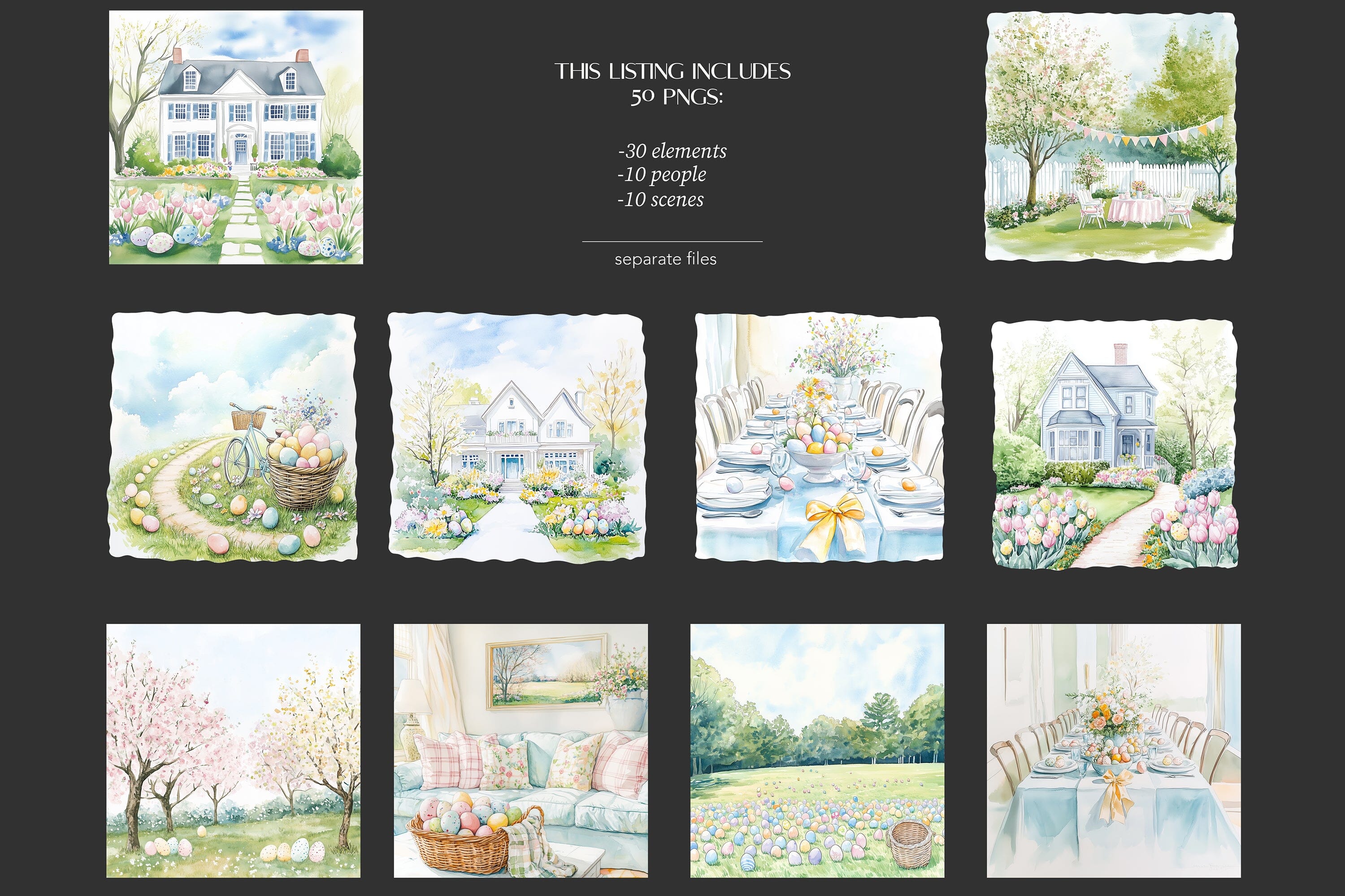 Easter Clipart | Pastel Easter Clip Art | Spring Cottage - Image 8