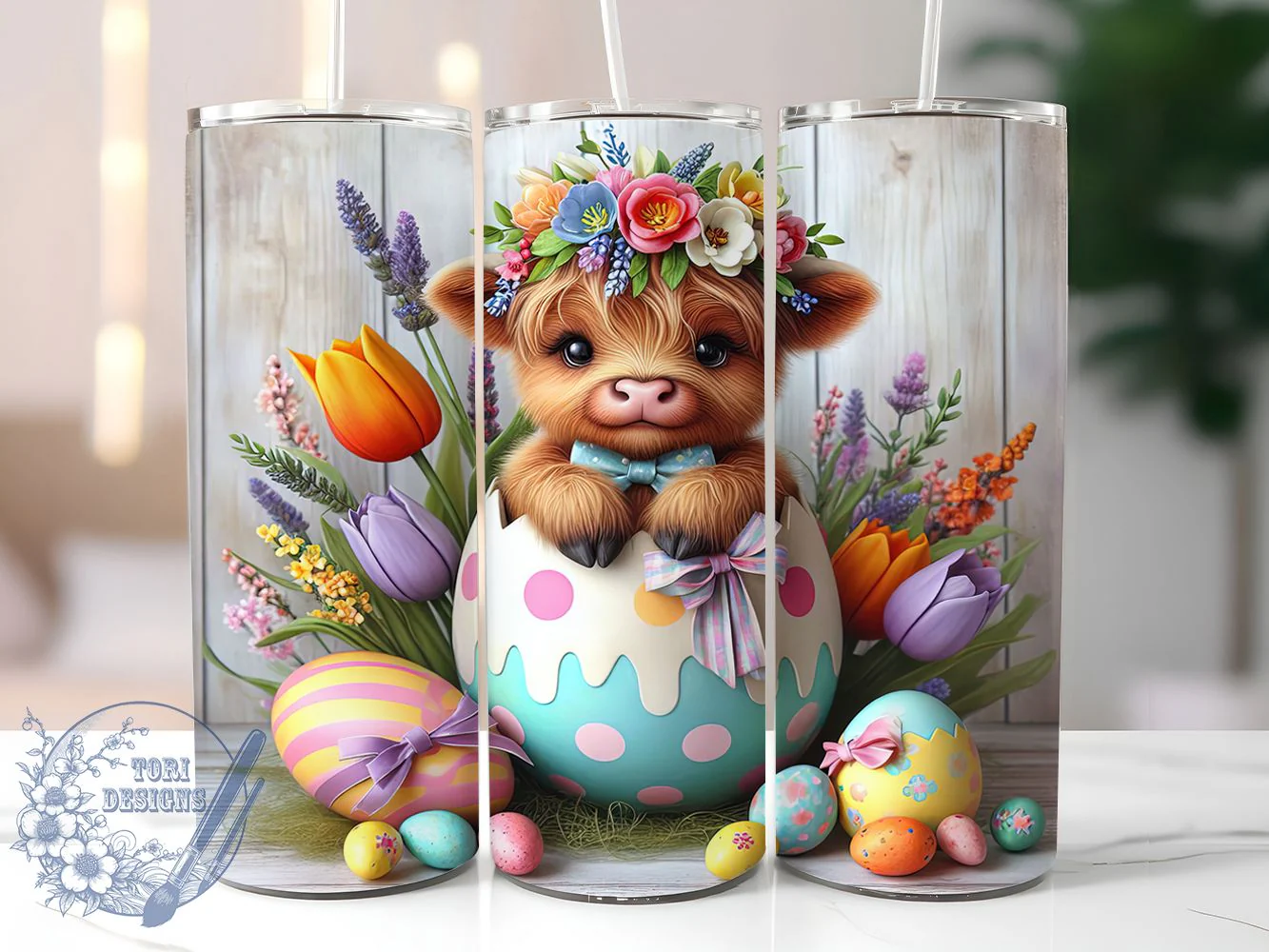 Easter Cracked Egg Highland Cow Tumbler, Cracked Egg Tumbler, Cute Cow Wrap, Stylish 20oz Wrap, Sublimation Design, Trendy Gift Idea, Inspirational Easter Tumbler