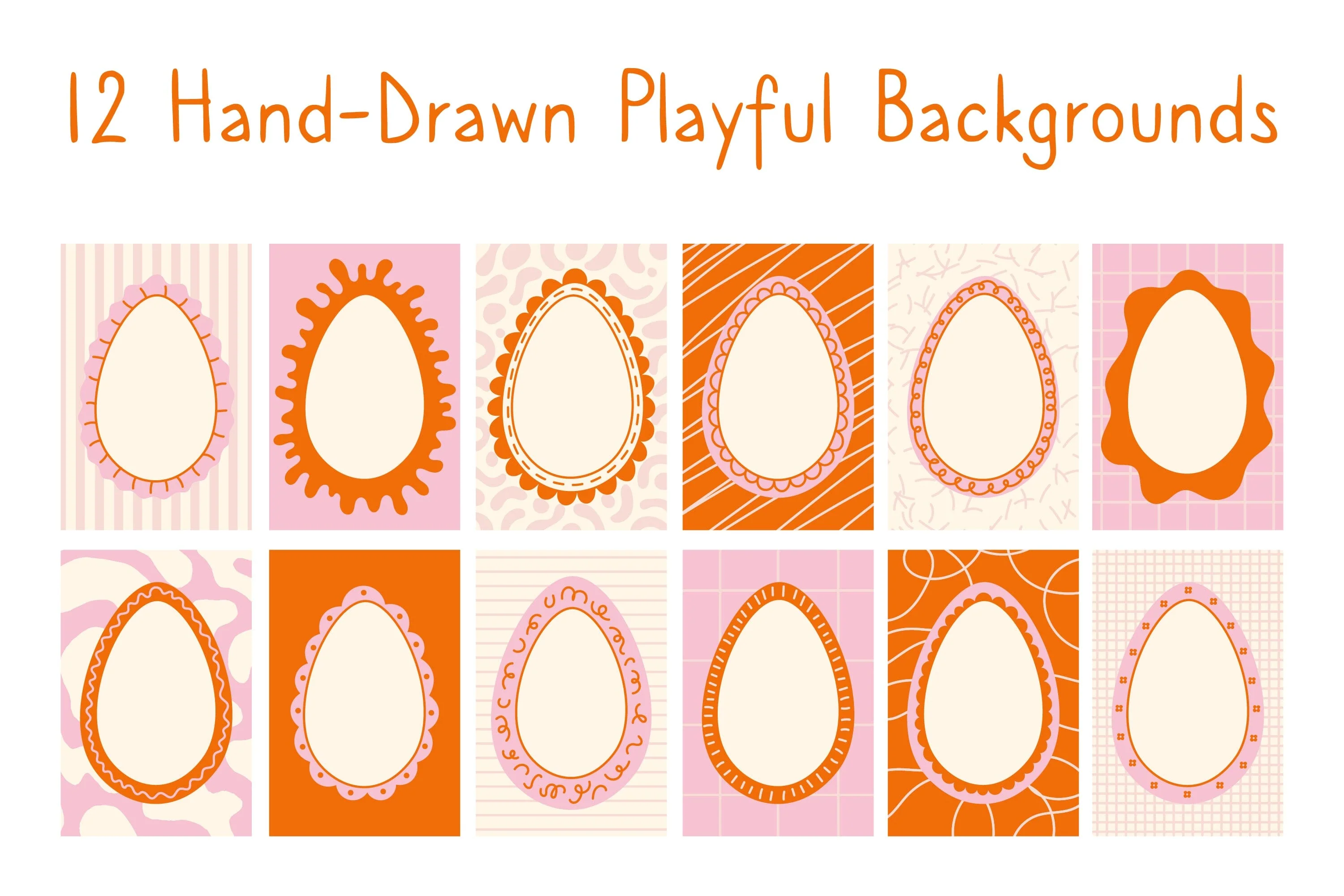 Easter Egg Frames Backgrounds Templates - Image 2