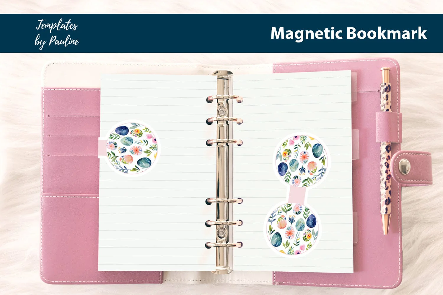 Easter Egg Printable Round Magnetic Bookmark - Image 2
