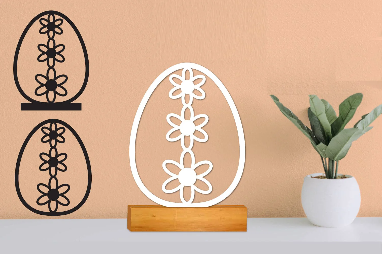 Easter Egg SVG Laser file, Plotter file